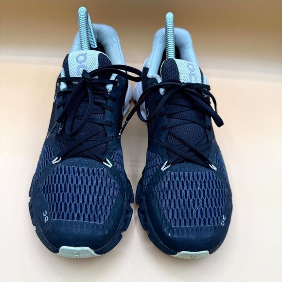 On Cloudflyer 21.99627 Shoes Women's 7.5 Black White Athletic Running Sneakers - Picture 3 of 10